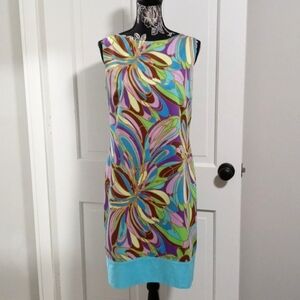 💜VTG Milly💜 - Multicolor Retro Floral Print Shift Dress